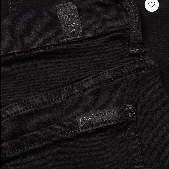 7 For All Mankind The High-Rise Skinny Black Jeans Size 28 - Picture 6 of 14